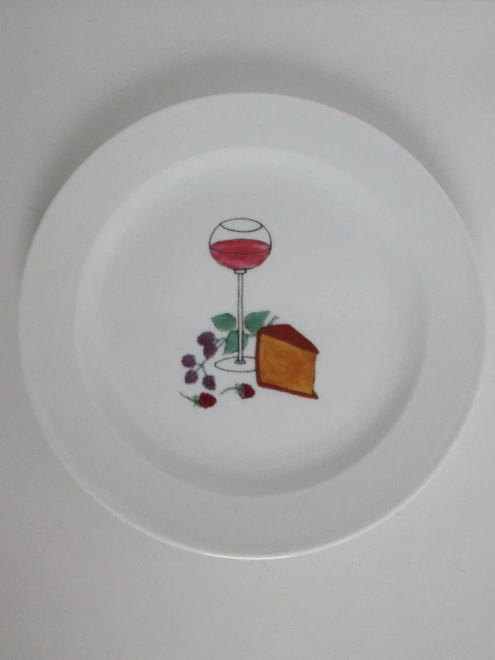 set of wine & cheese plates